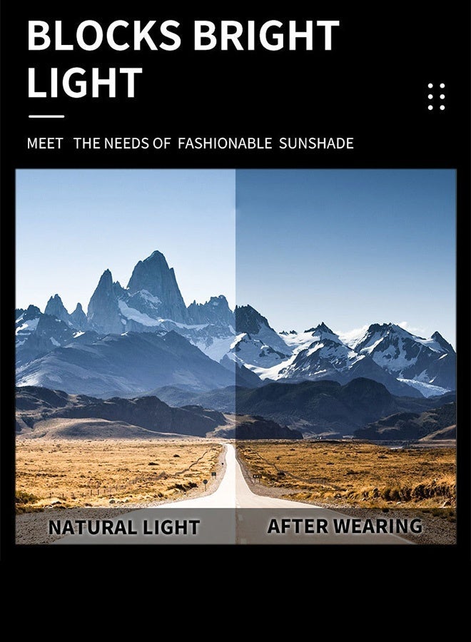 CIKJUK Wood Handmade sunglasses Men Women Reinforced Hinge Sun Glasses Rectangular Men's Women's Sunglass Luxury Design Eye Glasses UV400 Protection Shades Mens Travel Driving Daily Life Sun Glas Black - Image 4