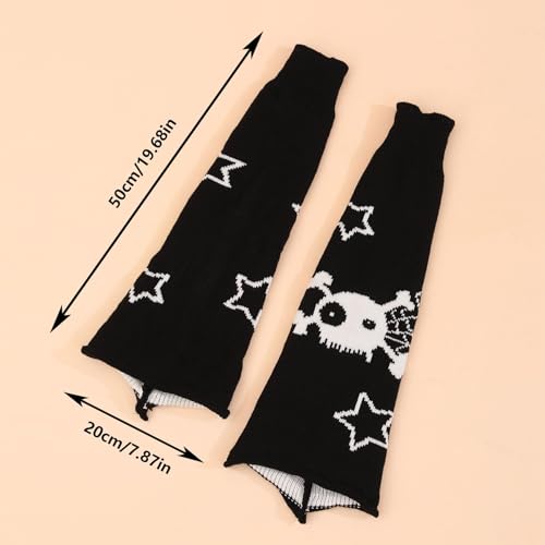 BdelrinQue Leg Warmers, Reversible Socks for Woman and Stockings for Girls, Black Winter Wear for Women Stylish, Fashion Accessories for Cosplay and Streetwear Outfits - Image 5
