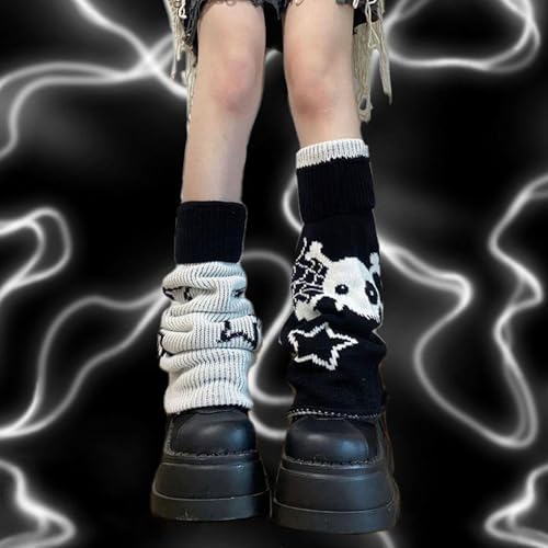BdelrinQue Leg Warmers, Reversible Socks for Woman and Stockings for Girls, Black Winter Wear for Women Stylish, Fashion Accessories for Cosplay and Streetwear Outfits - Image 4