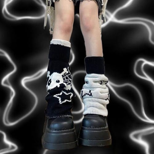 BdelrinQue Leg Warmers, Reversible Socks for Woman and Stockings for Girls, Black Winter Wear for Women Stylish, Fashion Accessories for Cosplay and Streetwear Outfits - Image 3