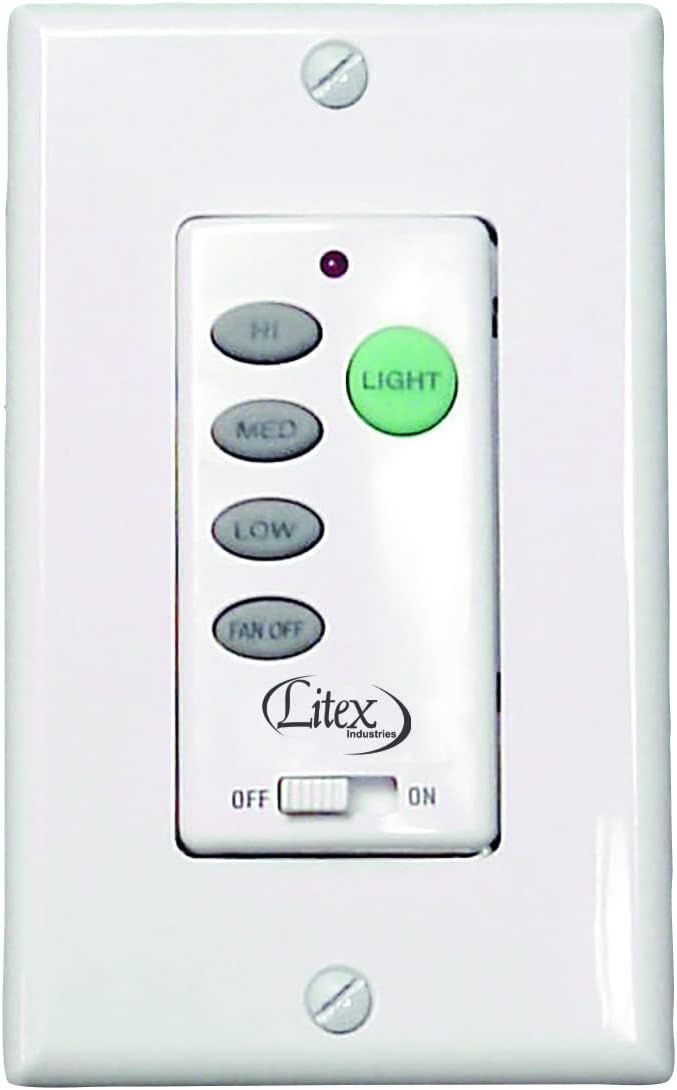 WCI-100 Wall Command Universal Ceiling Fan Control, Three Speeds and Full Range Dimmer,Black,10.20x8.00x3.50