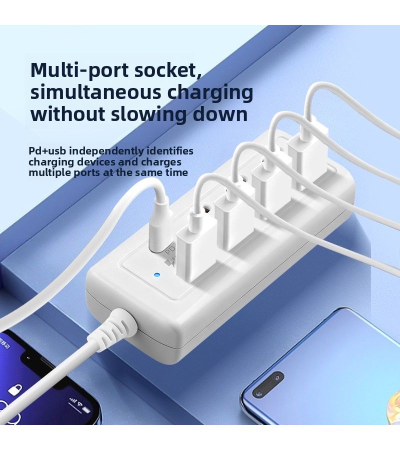 2Pcs 8 Port USB Fast Charging Station 4 Type C PD 4 USB A 25W Max - Image 3