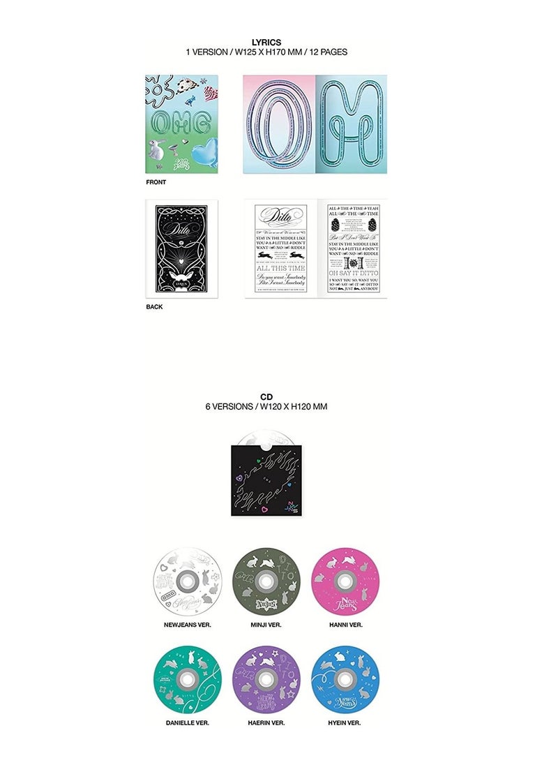 null - OMG New Jeans 1st Studio Album Message Cards New Jeans Version  Kpop CD with Photobook Lyrics Photocards and Sticker - Image 1