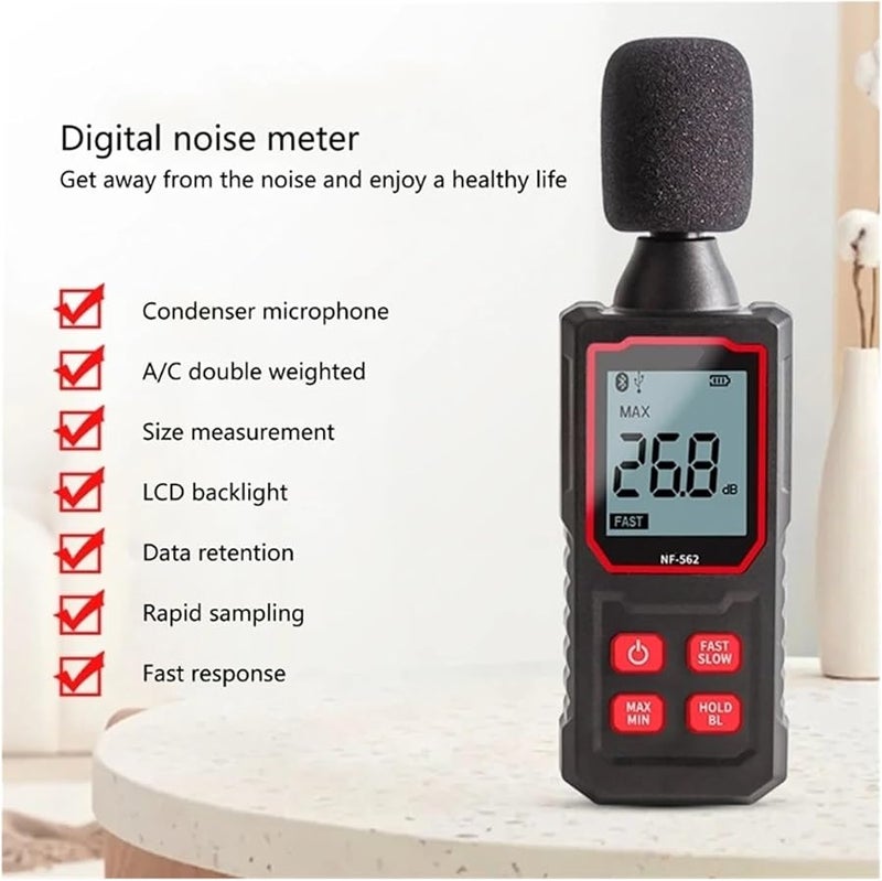 NF562 High Precision Handheld Noise Meter Decibel Detector For Household - Image 3