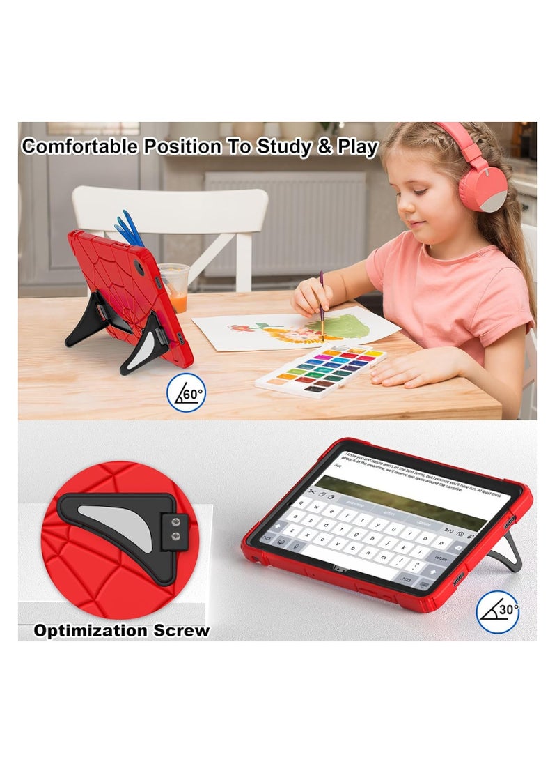 Aookay Case for Samsung Galaxy Tab A9 Plus Tablet Case, Samsung Galaxy Tab A9 Plus Case with Adjustable Portable Shoulder Strap for Kids, Stand Thickned Cornor Shockproof Samsung Tab A9 Plus Case Cover (Red Black)  - Image 4