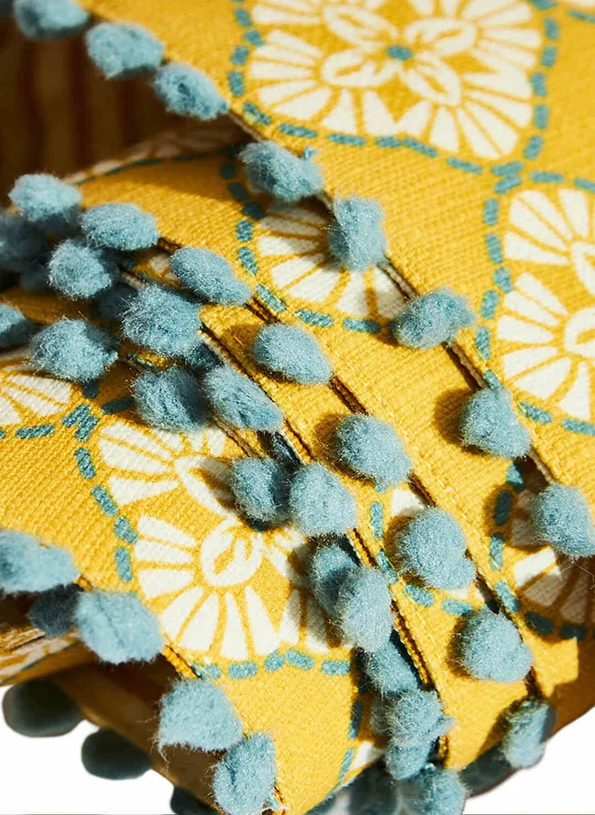 Chumbak  Pixel Jaal Table Runner - Yellow  | Best Price UAE