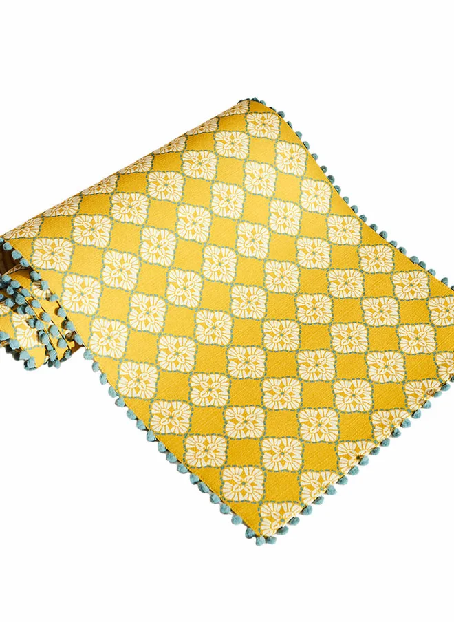 Chumbak Pixel Jaal Table Runner - Yellow