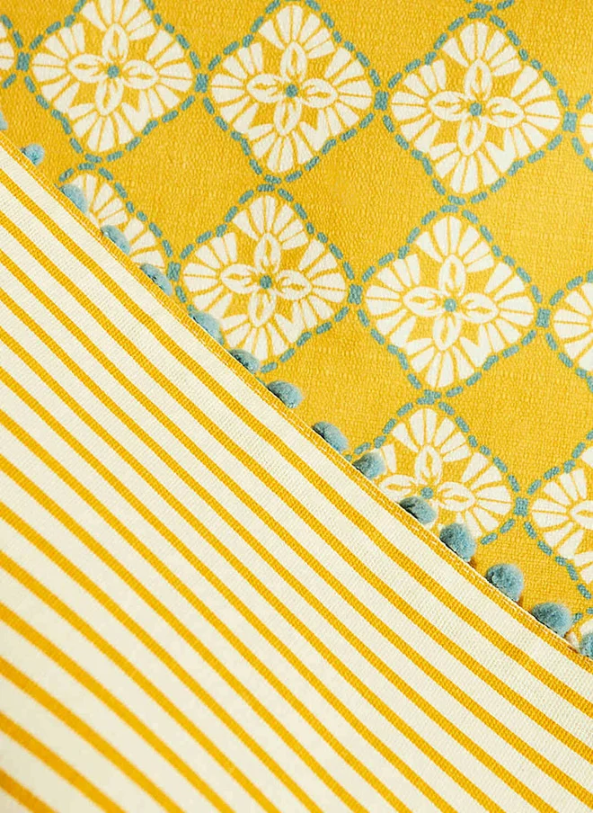Chumbak  Pixel Jaal Table Runner - Yellow  | Best Price UAE