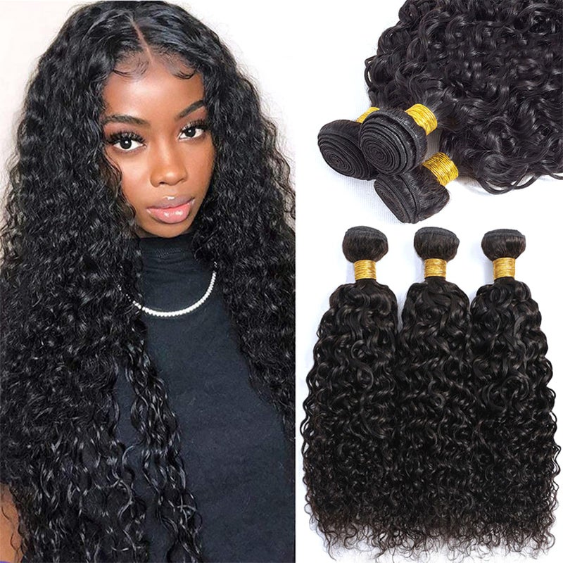12A Curly Bundles Human Hair 14 16 18 300g Brazilian Kinky Curly Human Hair Weave 3 Bundles 100 Unprocessed Brazilian Virgin Hair Bundles Double Weft Remy Hair Natural Color