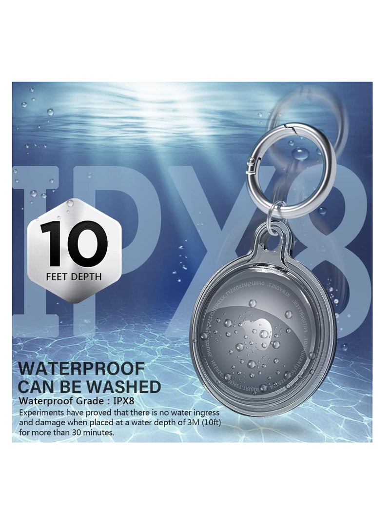 IPX8 Waterproof Case Cover for Apple Airtags with Keychain Anti-Scratch Full Body Protective Holder  - Image 2