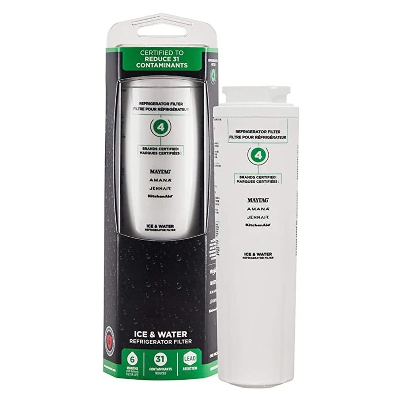 Refrigerator Water Filter: White Replacement Cartridge for Home Kitchen Refrigerator - Image 1