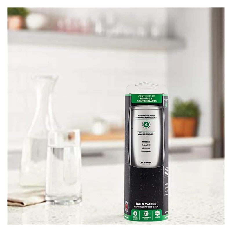 Refrigerator Water Filter: White Replacement Cartridge for Home Kitchen Refrigerator - Image 3
