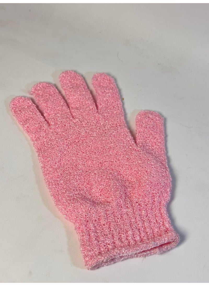 قفازات تقشير - قفازات تقشير من الخيزران للاستحمام - ليفة استحمام - مقشر للجسم للحمام - يزيل الشعر النامي تحت الجلد والجلد الميت قد يختلف اللون قطعة واحدة - Image 3