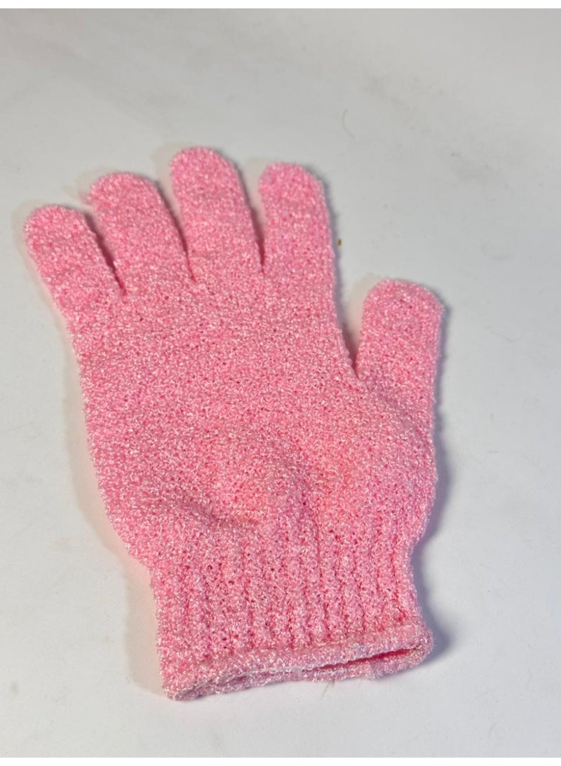 قفازات تقشير - قفازات تقشير من الخيزران للاستحمام - ليفة استحمام - مقشر للجسم للحمام - يزيل الشعر النامي تحت الجلد والجلد الميت قد يختلف اللون قطعة واحدة - Image 2