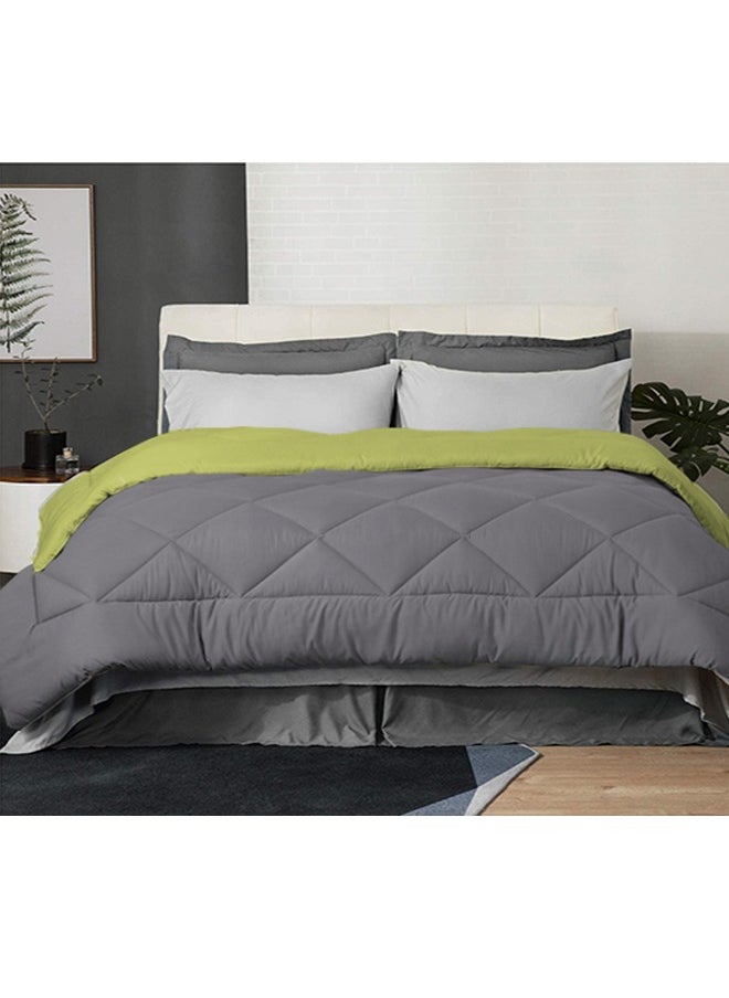 Tiba Double face quilt Lemon green and Gray 220*235cm  - Image 2