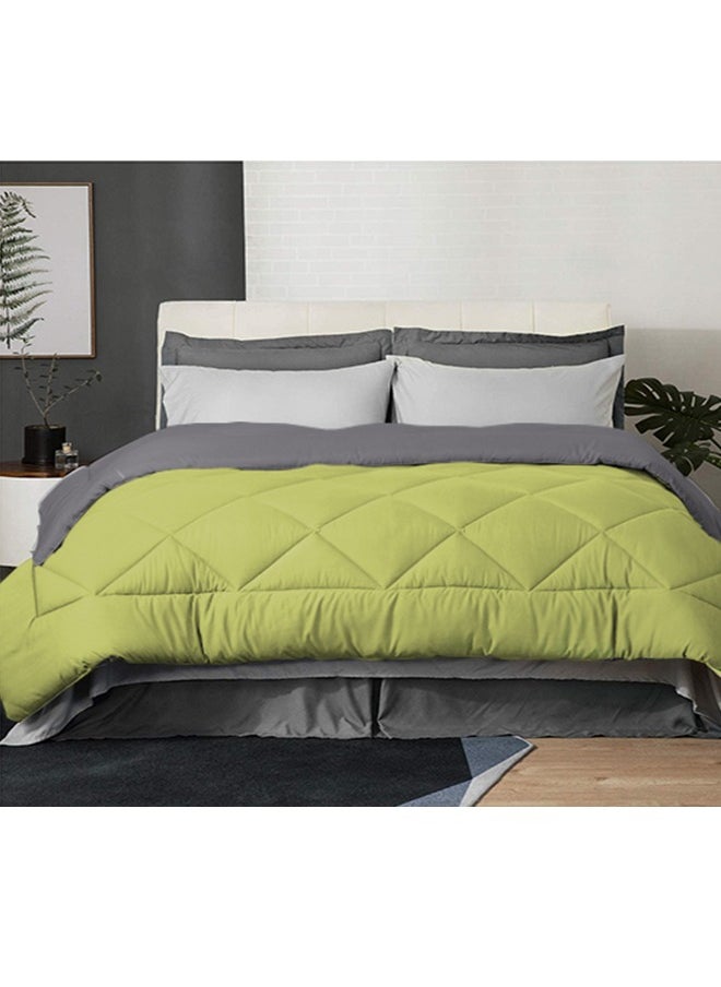 Tiba Double face quilt Lemon green and Gray 220*235cm  - Image 3