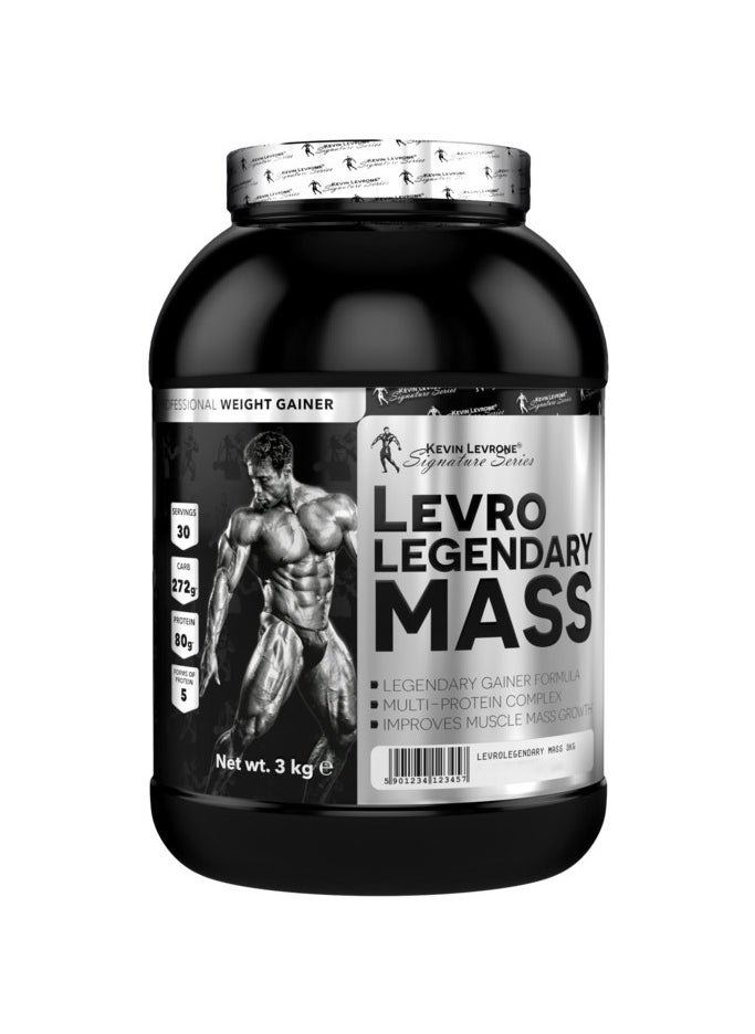 KEVIN LEVRONE Levro Legendary Mass, Legendary Gainer Formula, Cookies And Cream Flavour, 3kg 