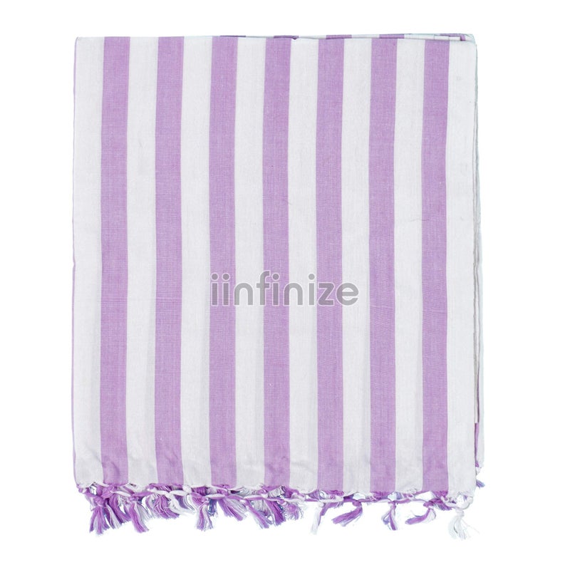 iinfinize 2 Pcs Beautiful Striped Pattern Bhagalpuri Chadar Soft Silk Chadar and Comforter for All Season Handloom Dull Andi Cotton AC Chadar for Sleeping - Image 5