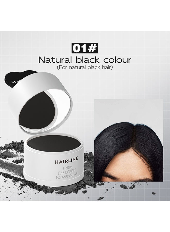 مايتشير بودرة خط الشعر، لملء الشعر الخفيف أو لمس الجذور، لتكثيف الشعر على الفور، مقاومة للرياح والعرق، لتلوين جذور الشعر الداكن للرجال والنساء، 01# أسود طبيعي - Image 2