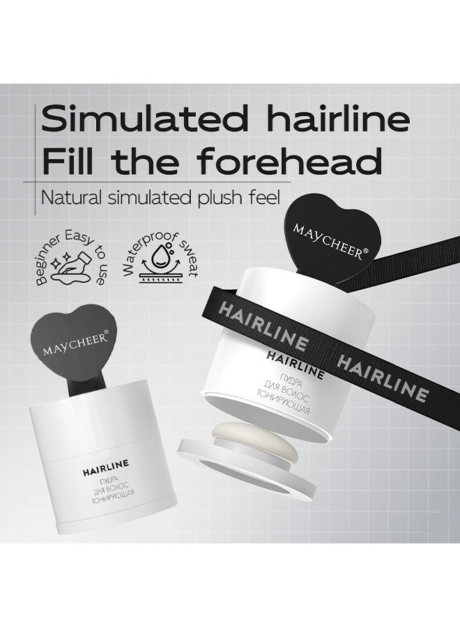 مايتشير بودرة خط الشعر، لملء الشعر الخفيف أو لمس الجذور، لتكثيف الشعر على الفور، مقاومة للرياح والعرق، لتلوين جذور الشعر الداكن للرجال والنساء، 01# أسود طبيعي - Image 3