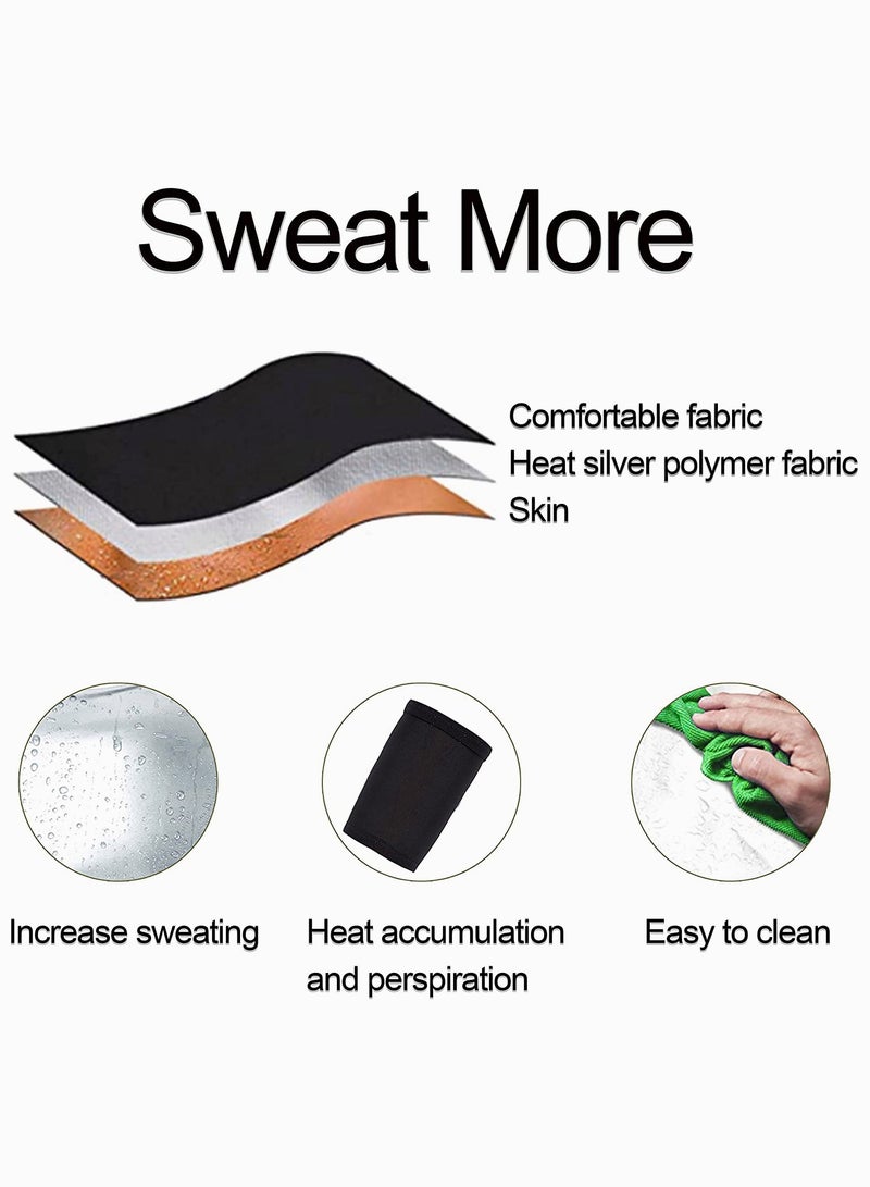 SOLARAE مشد ساونا للذراعين للنساء، أساور ساونا بوليمر للذراعين، أكمام ساونا حابسة للحرارة لفقدان دهون الذراعين، عبوة من 2 - Image 4