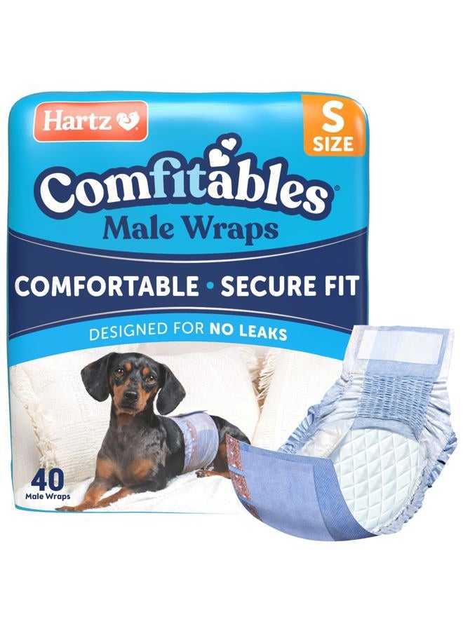 Hartz New! Hartz® Comfitables® Disposable Male Dog Wraps with Stretchy Waistband, Small 40 Count - Image 1
