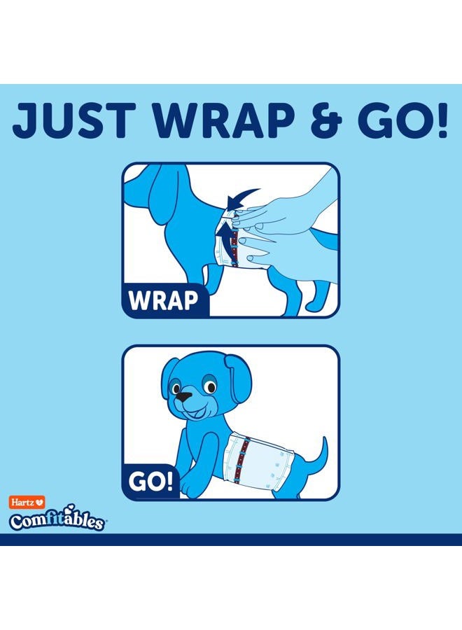 Hartz New! Hartz® Comfitables® Disposable Male Dog Wraps with Stretchy Waistband, Small 40 Count - Image 5