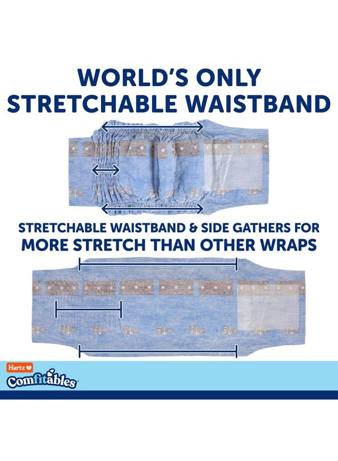 Hartz New! Hartz® Comfitables® Disposable Male Dog Wraps with Stretchy Waistband, Small 40 Count - Image 4