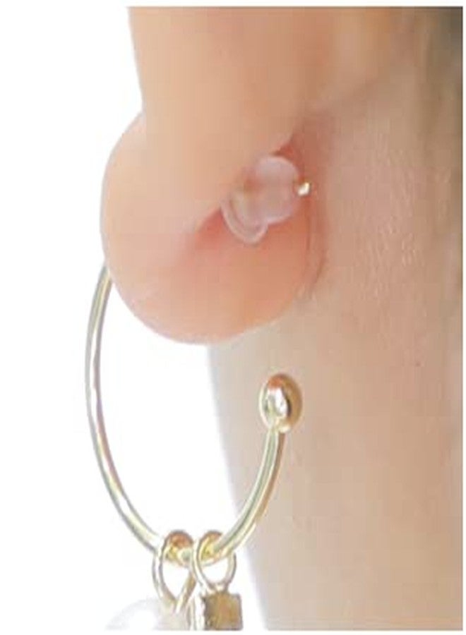 Shivarth Ear-Ring stoppers Backs Clear Rubber Bullet Clutch Ear Ring Replacement for Hooks Studs with a Clear Portable Box, 25 Pairs 50 Pieces - Image 3