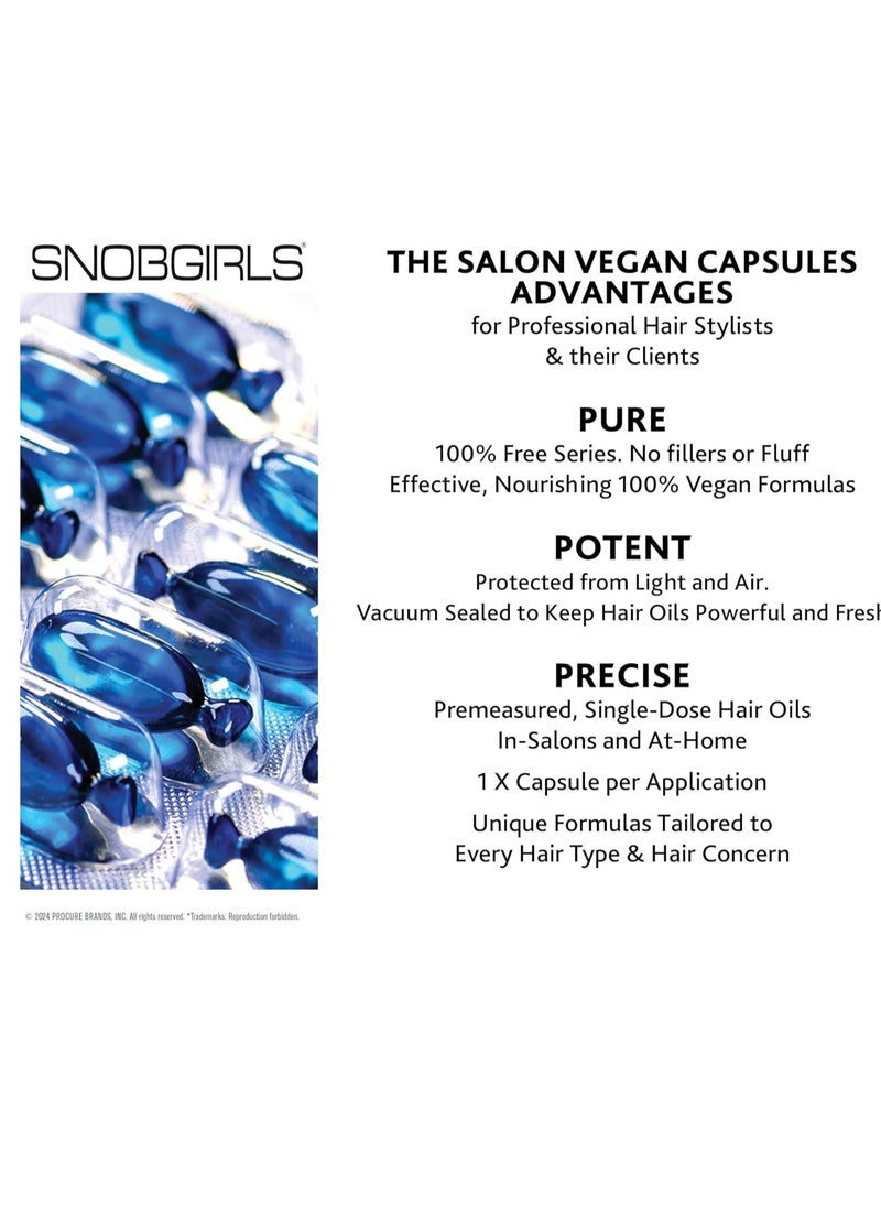 SNOBGIRLS HYDRAMEND Salon Vegan Hair Oil Intense Hydration & Repair for All Hair Types of Dry Damaged Hair. Hair serum with Argan Oil & Hair Vitamins. Highly Concentrated hair oil - 15 Hair Oil Capsules  - Image 2