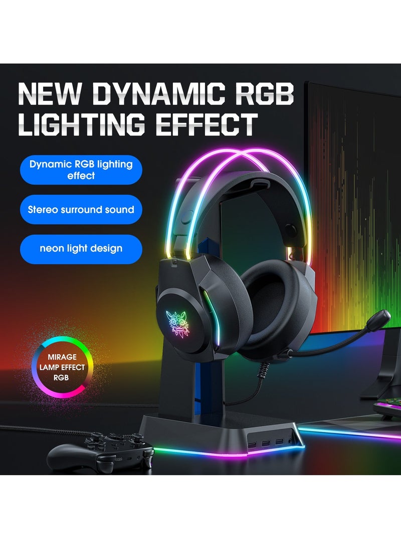 أونيكوما X26 سماعة رأس سلكية للألعاب للكمبيوتر الشخصي / PS4 / PS5 / Mac / الهاتف / Xbox / Switch - Image 4