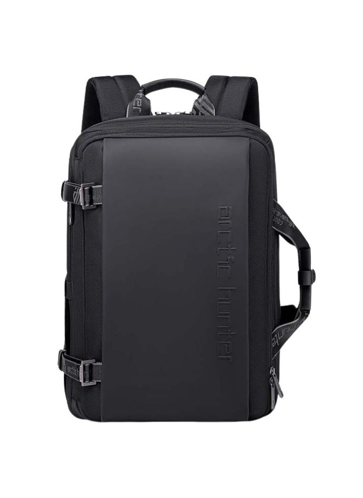 Generic - Arctic Hunter Travel Backpack - Convertible Top-Loader, 17-Inch Expandable Messenger Bag, Water-Repellent, TSA-Friendly, Unisex, Model B00540 Black - Image 1