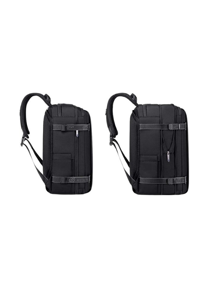 Generic - Arctic Hunter Travel Backpack - Convertible Top-Loader, 17-Inch Expandable Messenger Bag, Water-Repellent, TSA-Friendly, Unisex, Model B00540 Black - Image 1