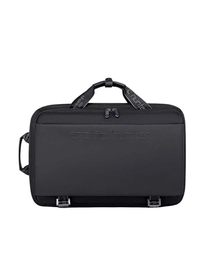 Generic - Arctic Hunter Travel Backpack - Convertible Top-Loader, 17-Inch Expandable Messenger Bag, Water-Repellent, TSA-Friendly, Unisex, Model B00540 Black - Image 1