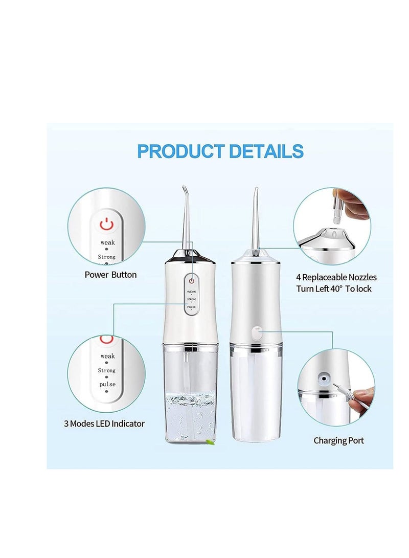 جهاز تنظيف الأسنان بالمياه اللاسلكي قابل للشحن  لتنظيف الأسنان عن طريق الفم مع 3 أوضاع للتنظيف - جهاز احترافي لتنظيف الأسنان - Image 4