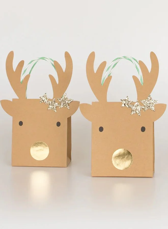 Meri Meri Small Reindeer With Stars Gift Bags