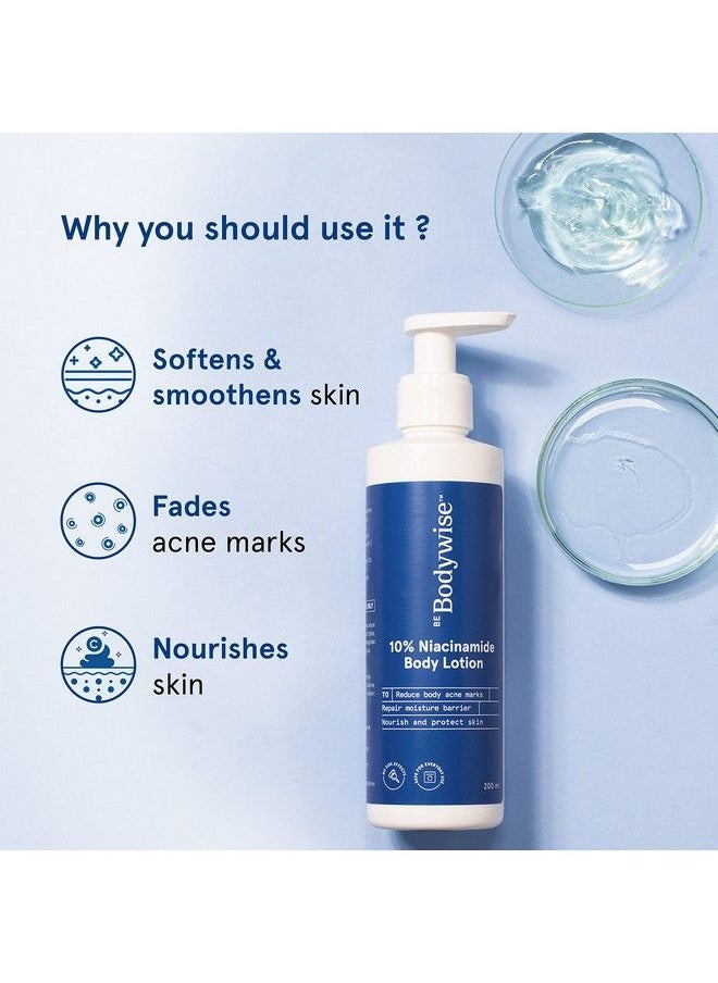 Be Bodywise - 10% Niacinamide Hydrating Face & Body Lotion 200 Ml ; With Goodness Of Niacinamide & Aloe Vera Extract ; For Brighter & Glowing Skin ; Suitable For All Skin Types - Image 1