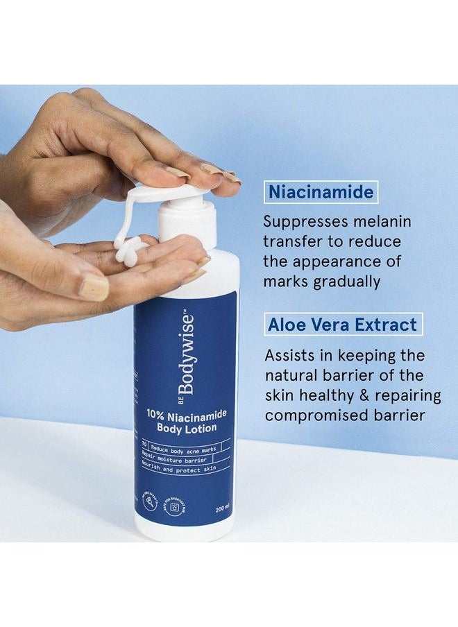 Be Bodywise - 10% Niacinamide Hydrating Face & Body Lotion 200 Ml ; With Goodness Of Niacinamide & Aloe Vera Extract ; For Brighter & Glowing Skin ; Suitable For All Skin Types - Image 1