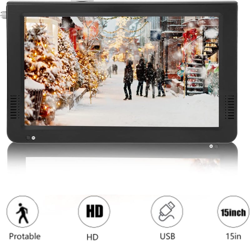 klarako 10" Car Digital TV, ATSC Portable Handheld TV Television 1080P Stereo Video Player with FM Radio & Dual Speaker Sucker Bracket and Remote Control for Car Camping Outdoor Bedroom(10 in) - Image 2