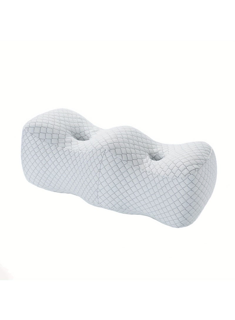 Memory Foam Leg Support Pillow With Removable Cover Soft Polyester Fabric For Ankle And Knee Pain Relief Foot Rest Maternity Bolster And Lumbar Cushion For Sleep Comfort  - Image 1
