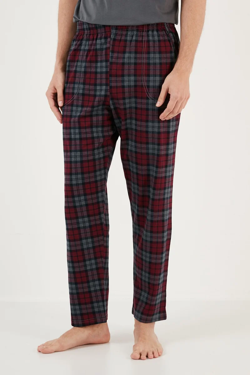 Buratti Plaid Regular Fit Short Sleeve Pajama Set Men's Pajama Set 6572002