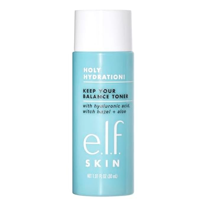 elf e.l.f. Skin Holy Hydration! Keep Your Balance Toner Mini, Gentle, Refreshing, Removes Makeup & Impurities, Hydrates, Cleanses, Soothes, Infused with Hyaluronic Acid, Witch Hazel and Aloe - Image 1
