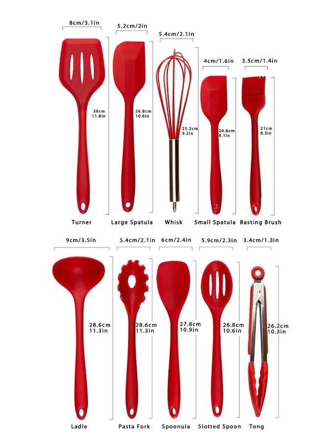 RollsTimi  10-Piece Kitchen Utensil Red 15 x 10x 17cm - Image 3
