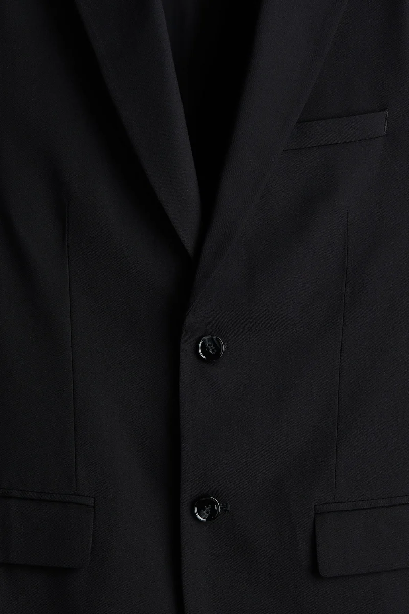 اتش اند ام جاكيت بصف أزرار فردي وبقصّة عادية