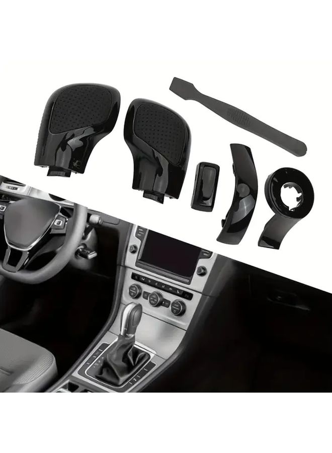 Set Of 2 Car Gear Shift Knob Cover With Lock Key And Dsg Bar For Volkswagen Jetta Golf Passat B7 B8 - Image 5