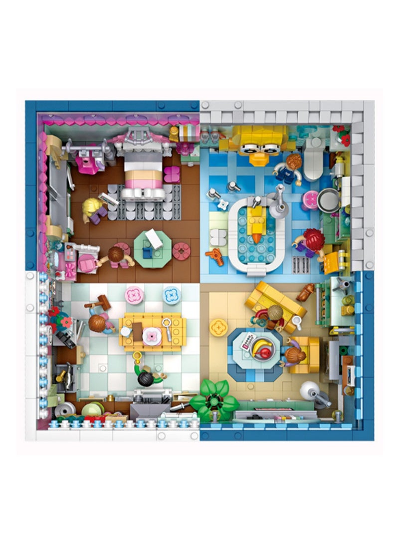 592pcs Bathroom Model Set Building Blocks Creative Diy Simulation Collection Building Assembling Toys Children Gift Home Decorations - Image 3
