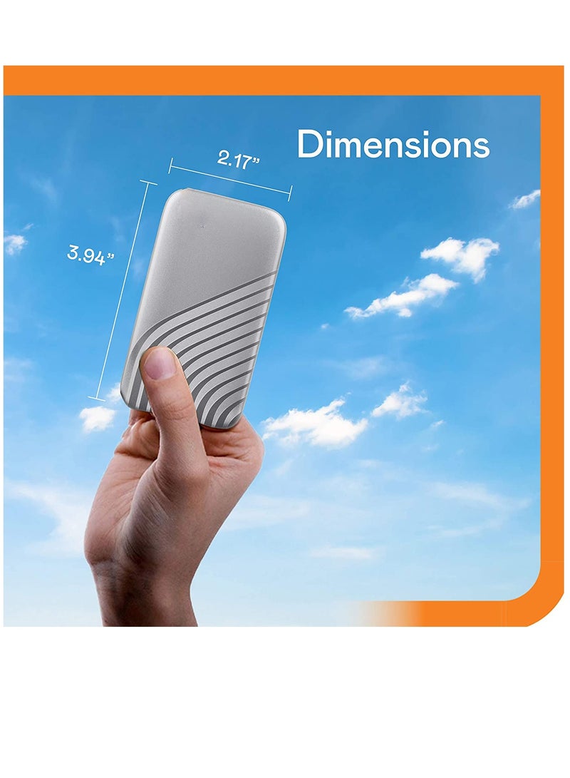 My Passport SSD - Portable SSD, up to 1050MB/s Read and 1000MB/s Write Speeds, USB 3.2 Gen 2 - 1TB - Image 2