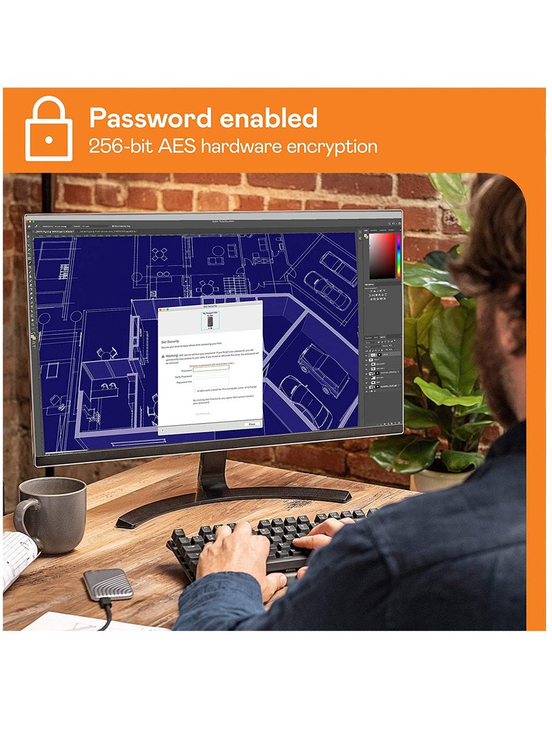 My Passport SSD - Portable SSD, up to 1050MB/s Read and 1000MB/s Write Speeds, USB 3.2 Gen 2 - 1TB - Image 5