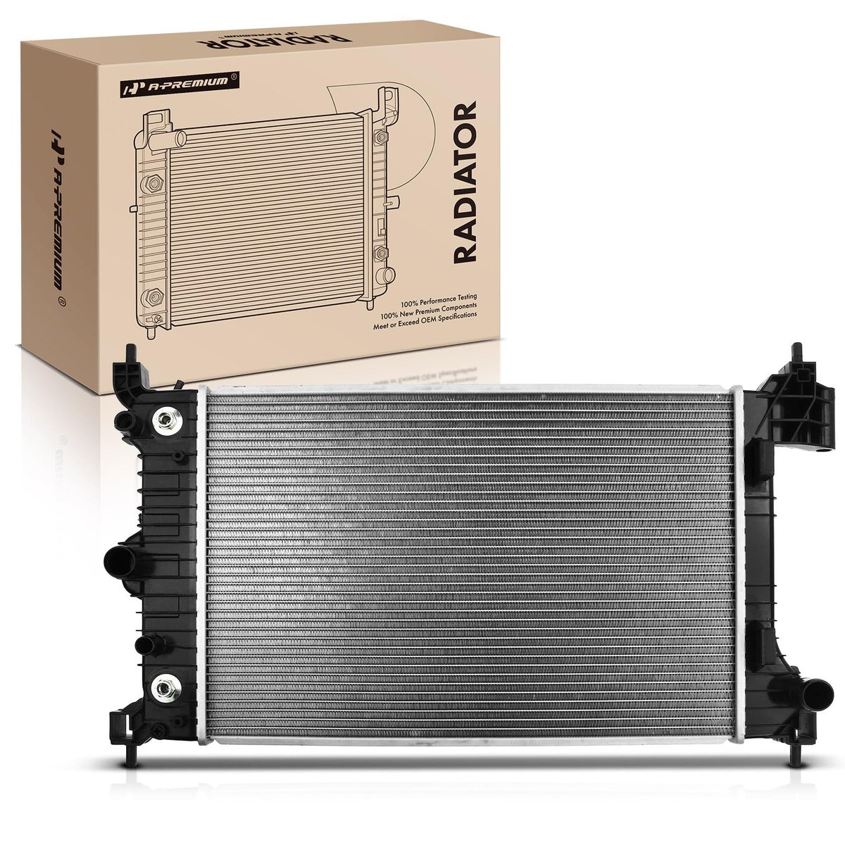Apremium Radiator Fan APremium APremium Engine Coolant Radiator with Transmission Oil Cooler ...