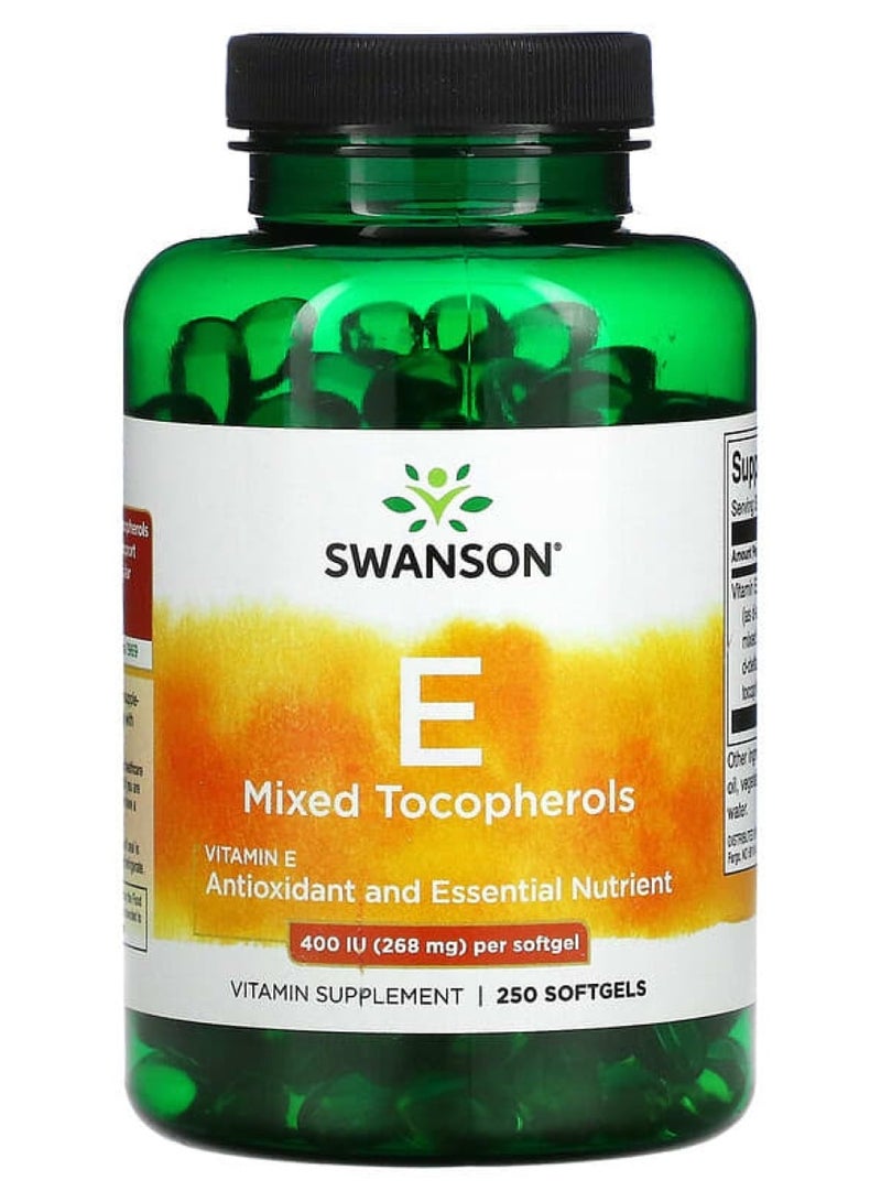 Vitamin E Mixed Tocopherols 400 Iu 250 Sgels